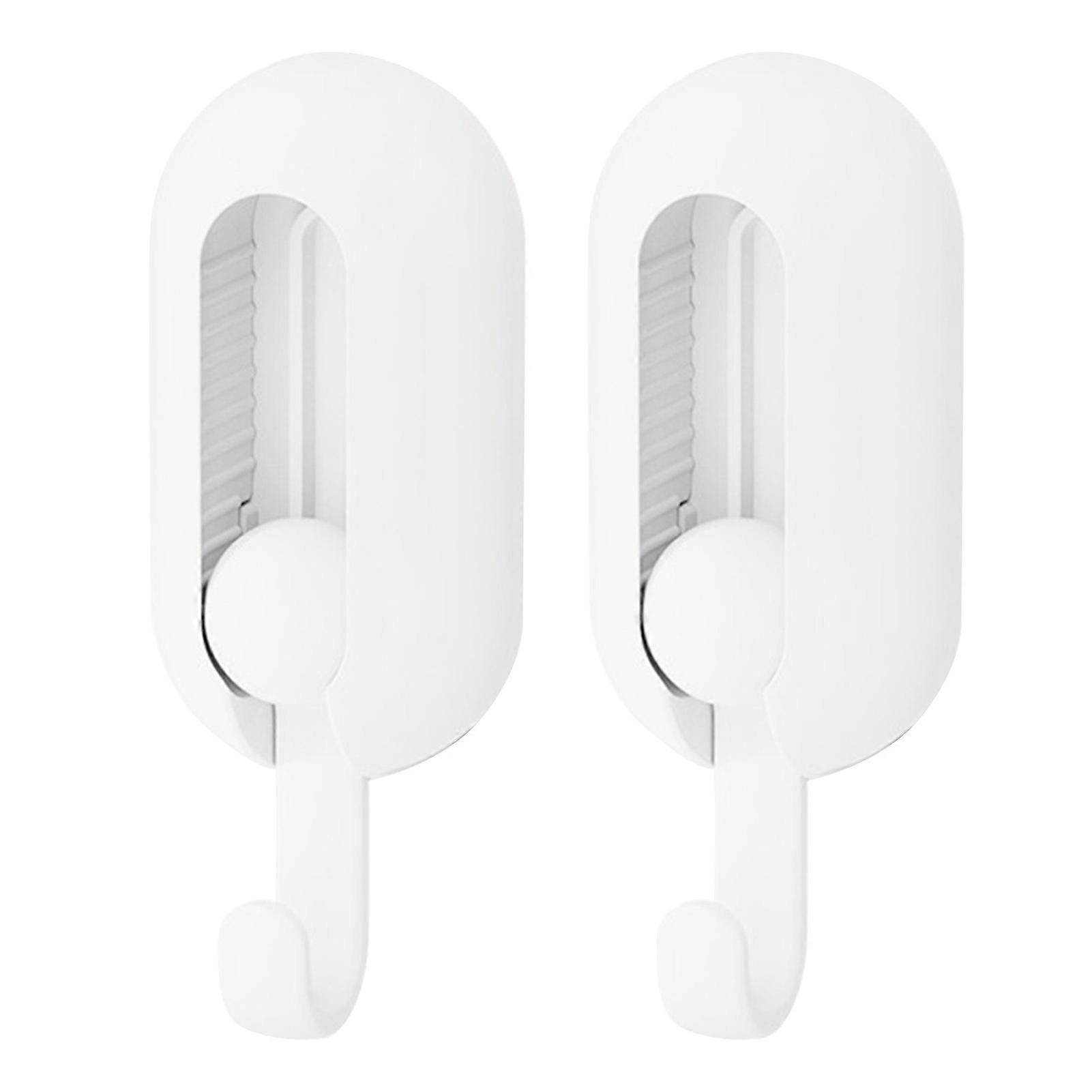 Adhesive Hooks Waterproof Rotatable Foldable Wall Stick Hooks for Kitchen Bedroom Bathroom 2pcs