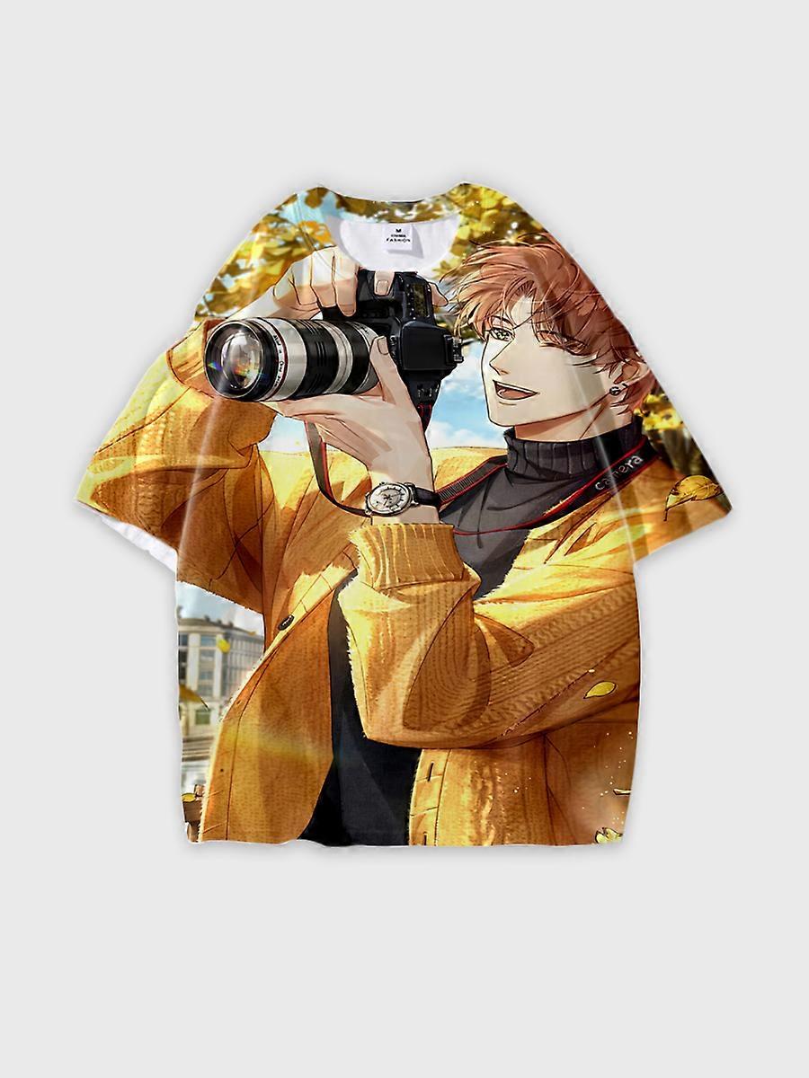 T-shirt round neck Role Pattern loose short sleeve JW2014