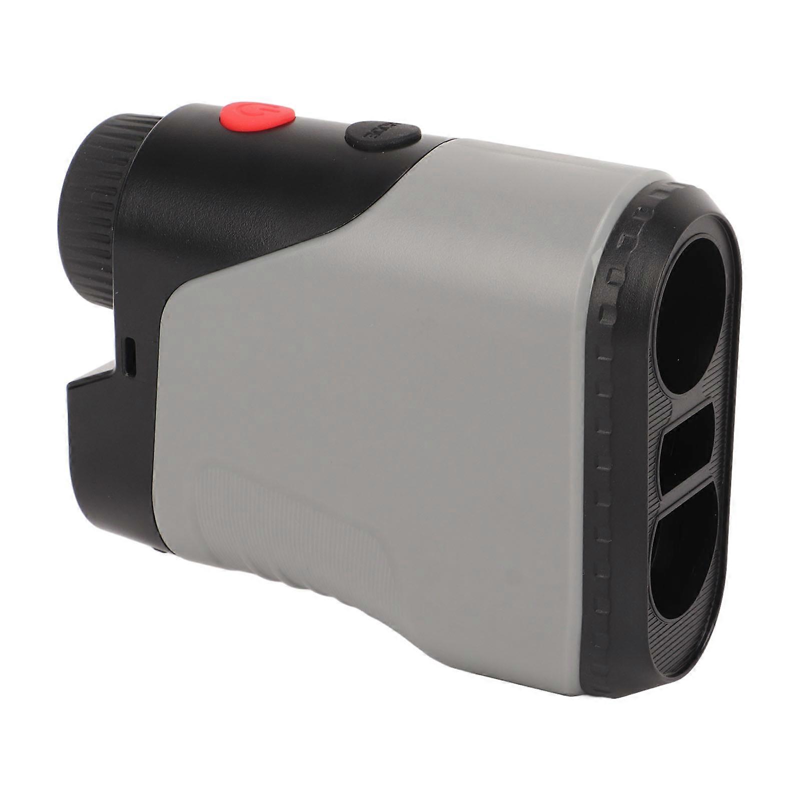 Golf Rangefinder with Slope Switch USB Rechargeable 6.5X Magnification 656 Yards Range Laser Range Finder for Golfing Grey 