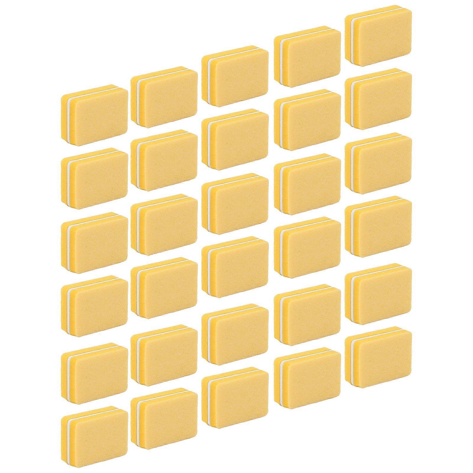 30pcs Mini Nail Buffer Professional Portable Home Salon Nail Buffing Sanding Block Manicure ToolYellow