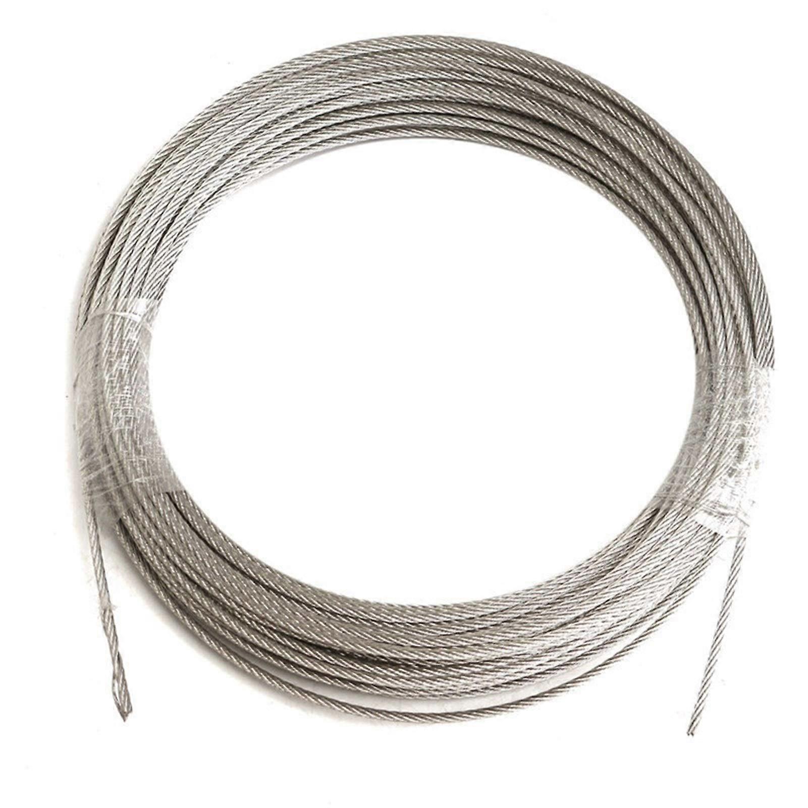 Stainless Steel Wire Rope, 304 Stainless Steel, 3mm Diameter, 30m Long, Ideal for Garments and Cabling Solutions