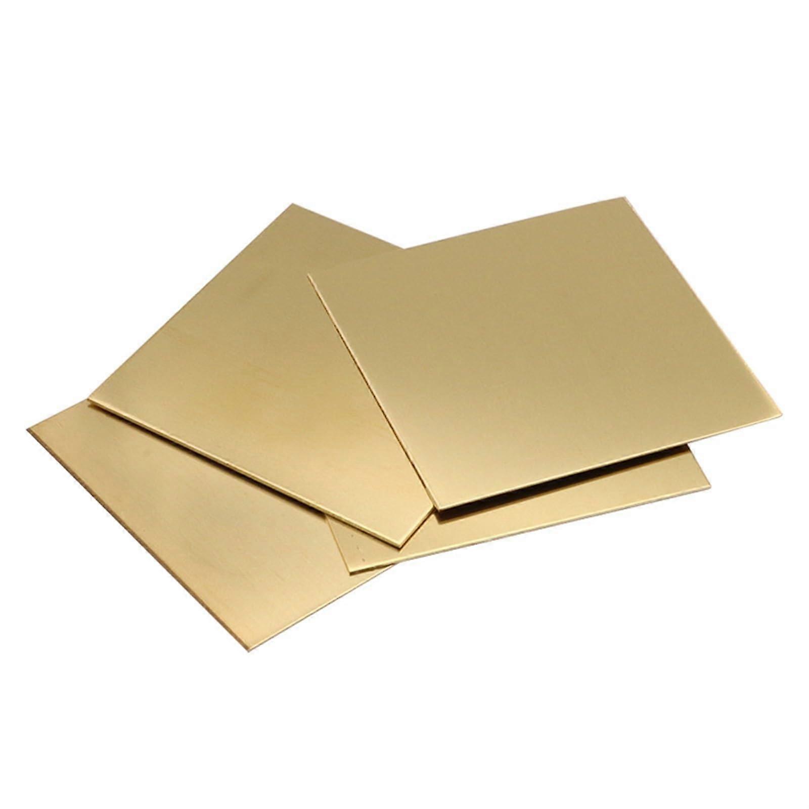 H62 Brass Sheet 0.8/1/1.2/2/3/4x100x100mm Custom Size CNC Frame Model DIY Construction T2.0x100x100mm