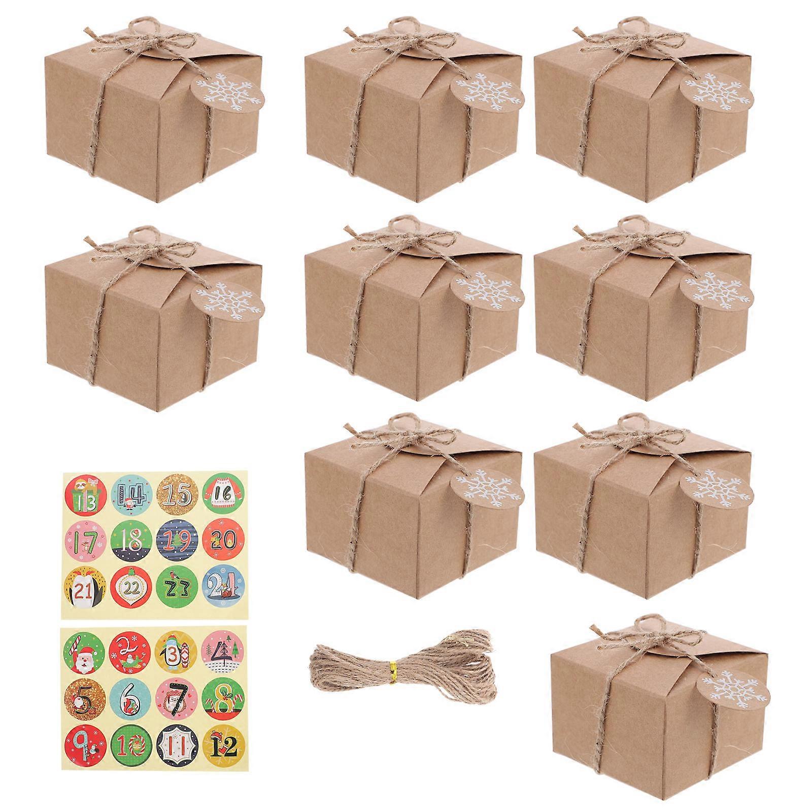 Candy Box Christmas Decor Gift Giving Assorted Color 2.6×2.6×1.8in Square Shape 1Set