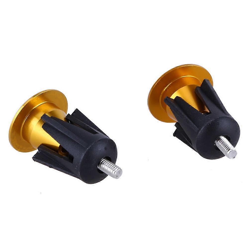 Golden Aluminum Alloy Handlebar End Plugs for Bike with 2.5cm Outer Diameter Suitable for Most Handlebars