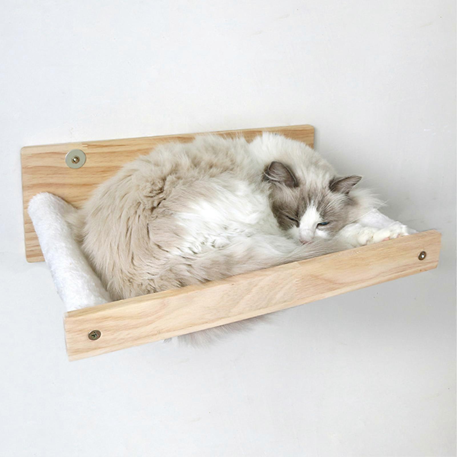 Wall Mounted Cat Hammock Bed Breathable Washable Saving Space Cat Window Perch Shelf for Indoor Summer 