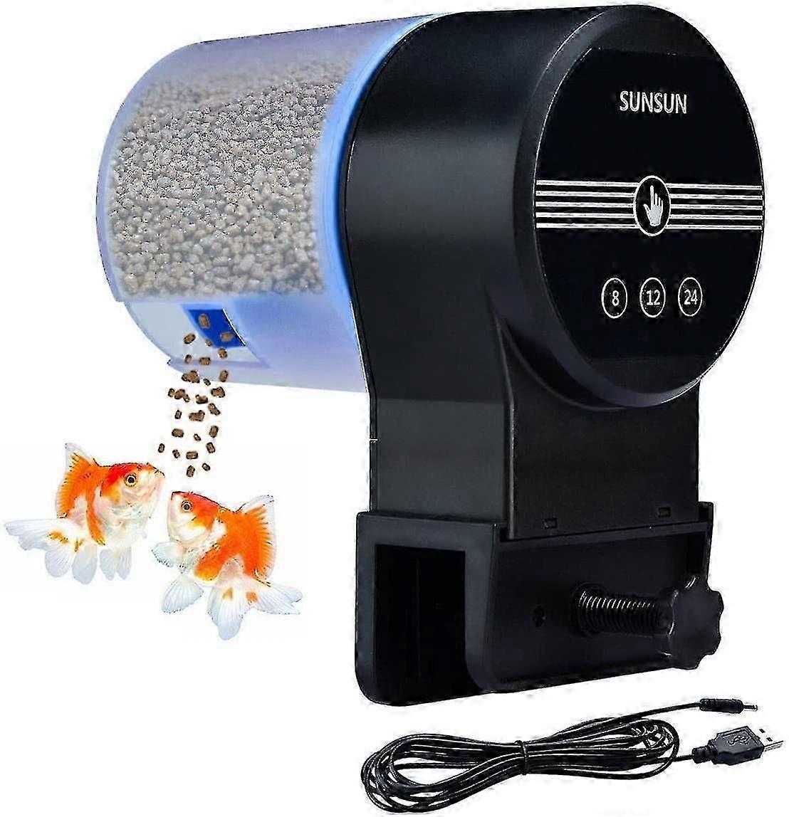 3-Wege-USB-Ladegerät Automatische Fischfütterung Timer Schildkröte Futter Aquarium Zubehör Aquarium Auto Fisch Feeder für Meerwasseraquarien Teich
