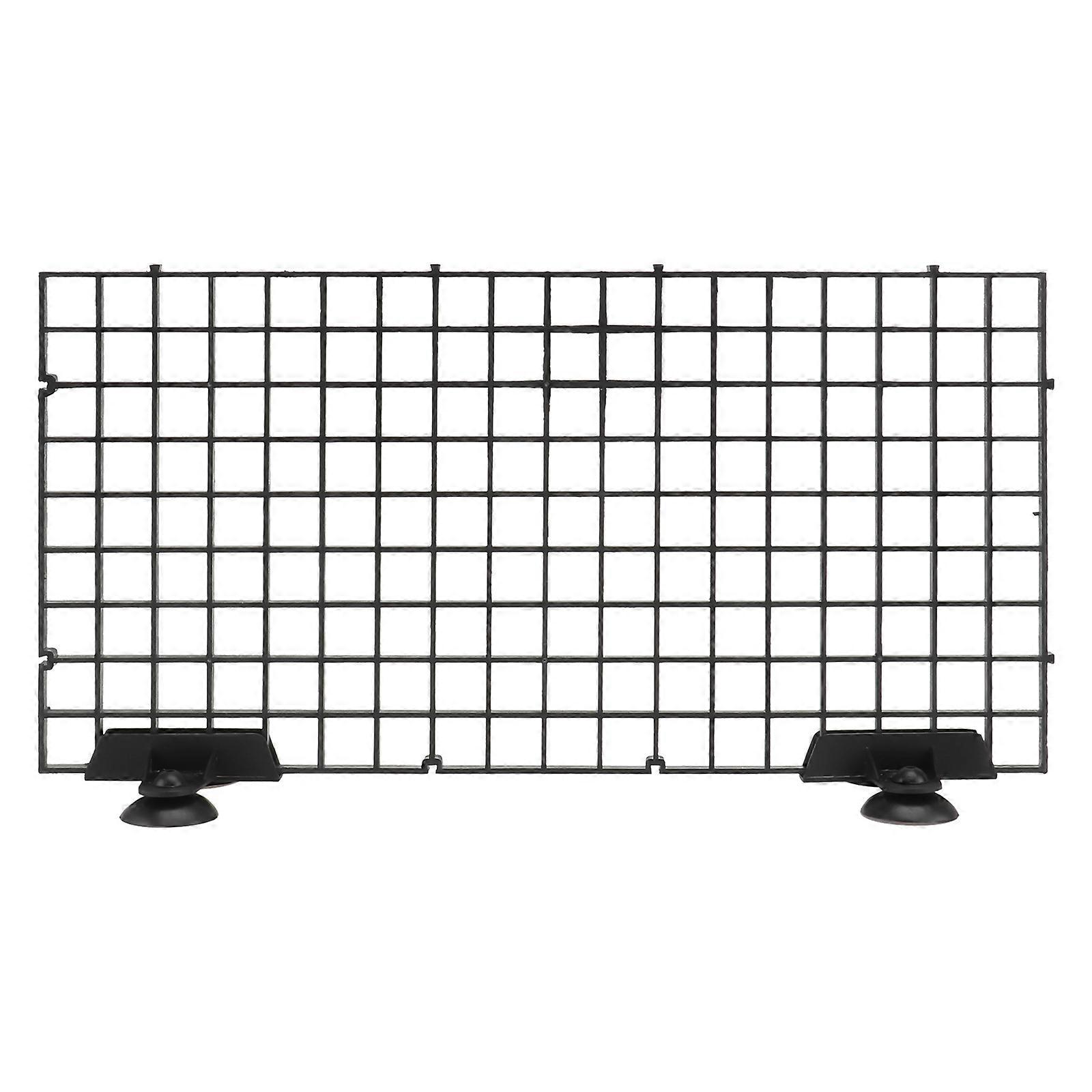 Large Size Fish Net Fry Segregation Board with Clamps for Aquarium Black 1 Set