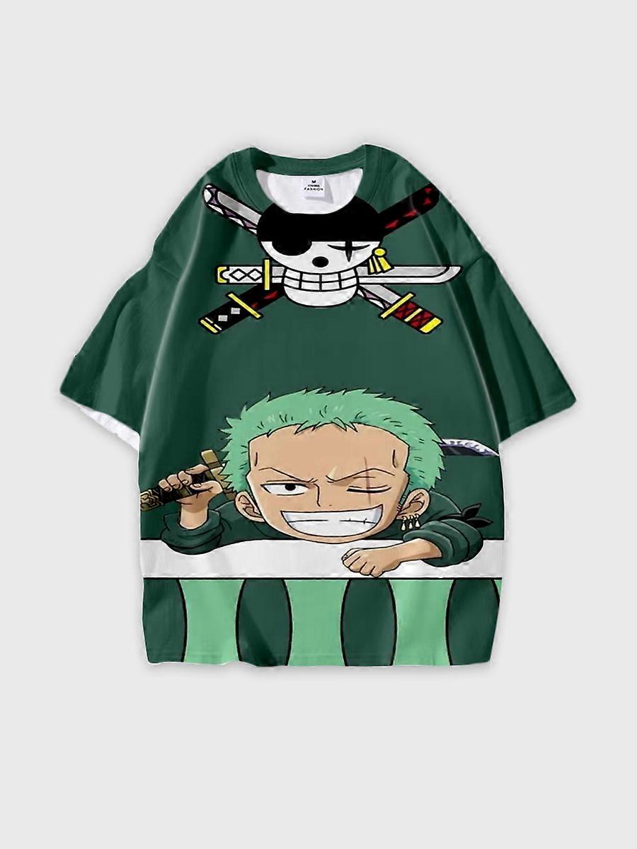 T-shirt round neck Role Pattern loose short sleeve B1747