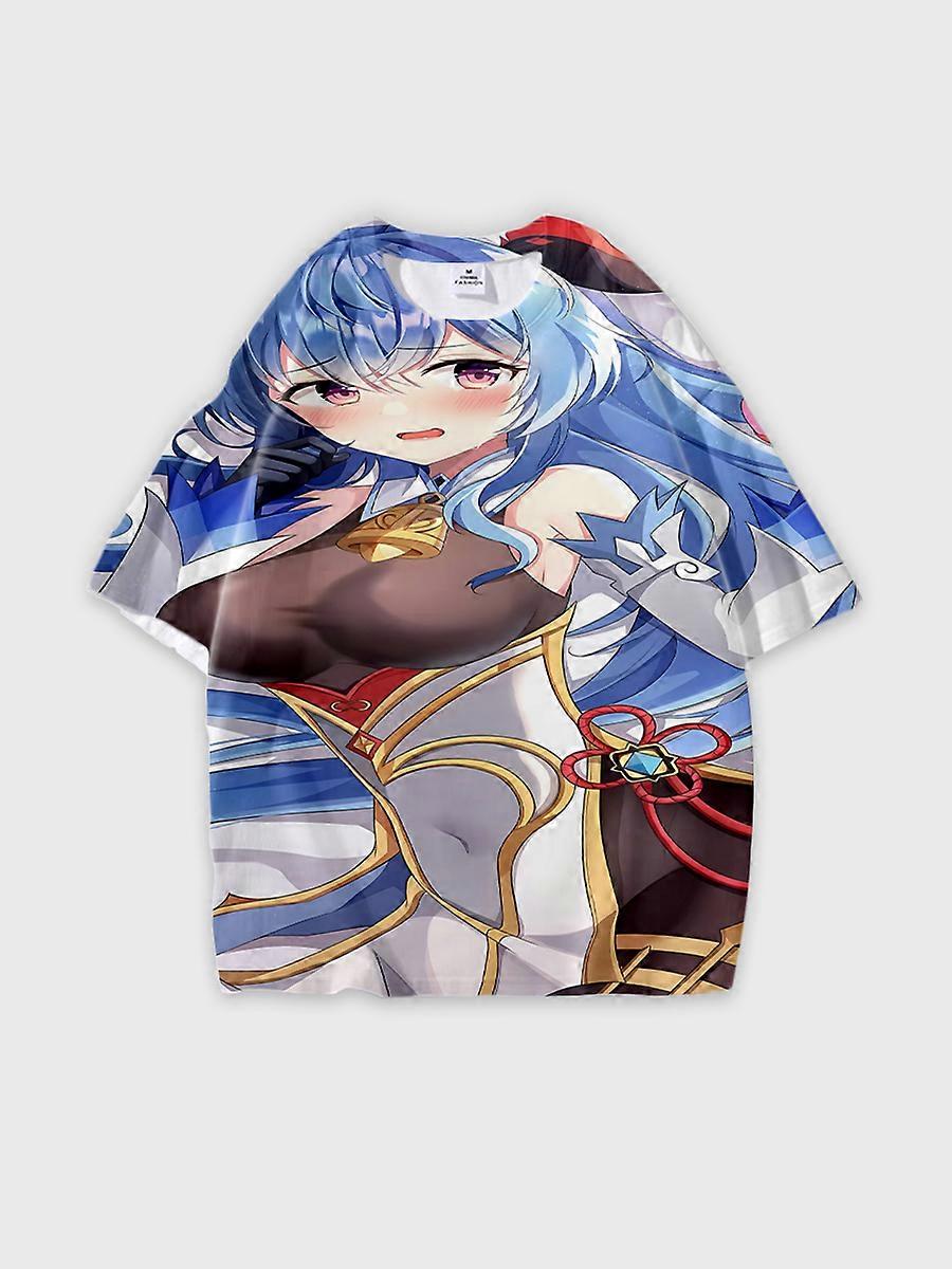 T-shirt round neck Role Pattern loose short sleeve C1244