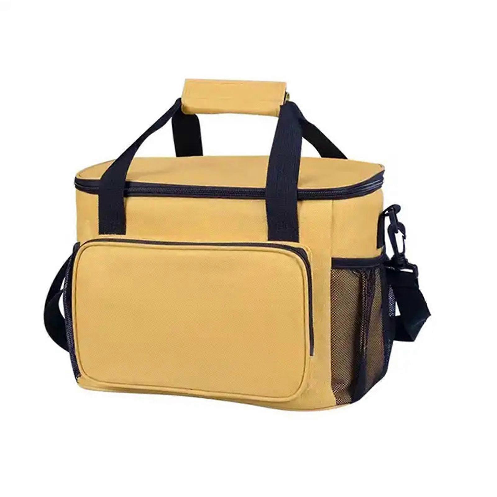 Sturdy Sewing Equipment Pouch Organized Storage Solution for Button Zippered Thread With Magnetic Snap Closures Yellow