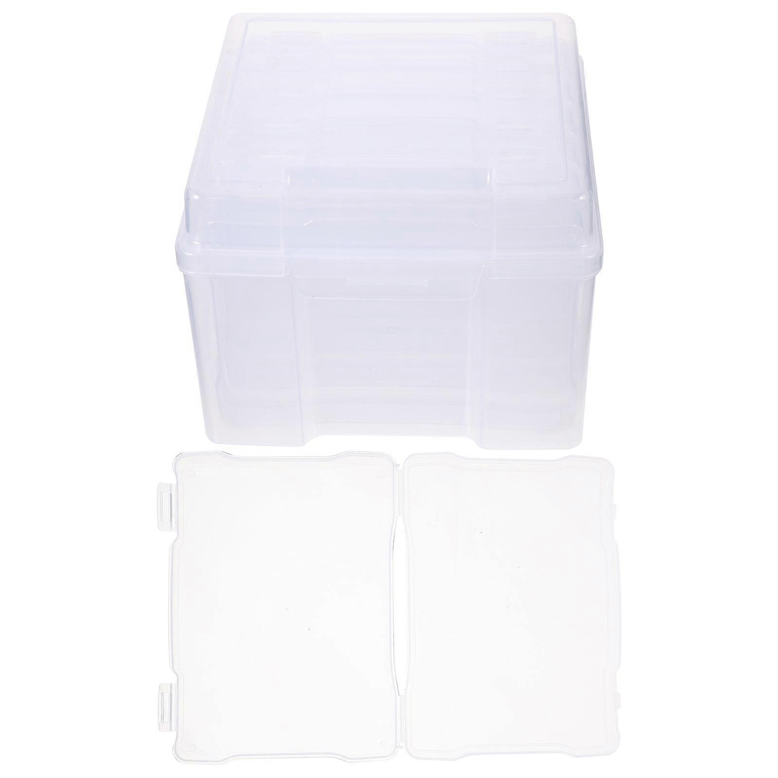 Photo Storage Box with Snap Tight Lid – Multi Purpose Craft Organizer for Cards, Postcards & Small Items – Keepsake Container for Tidy Spaces