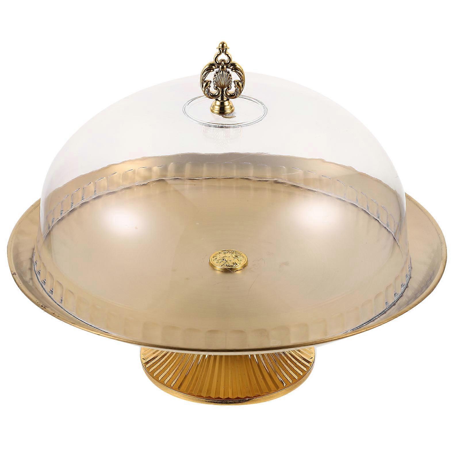 Bandeja de exposição resistente do bolo da construção com tampa para casamentos e aniversários 10 polegadas 1Pcs