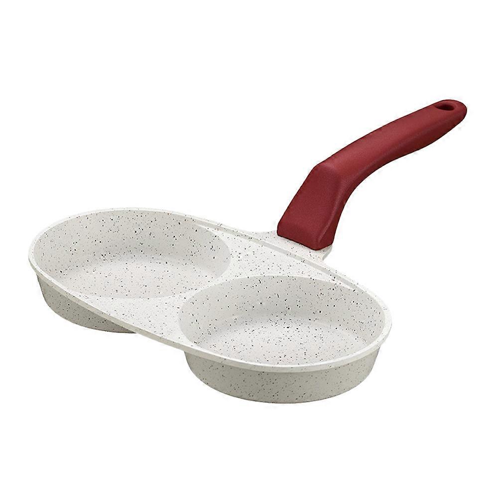 Omelette Maker Nonstick Egg Pan for Cooking 2-Slots Pancake Pan with Handle