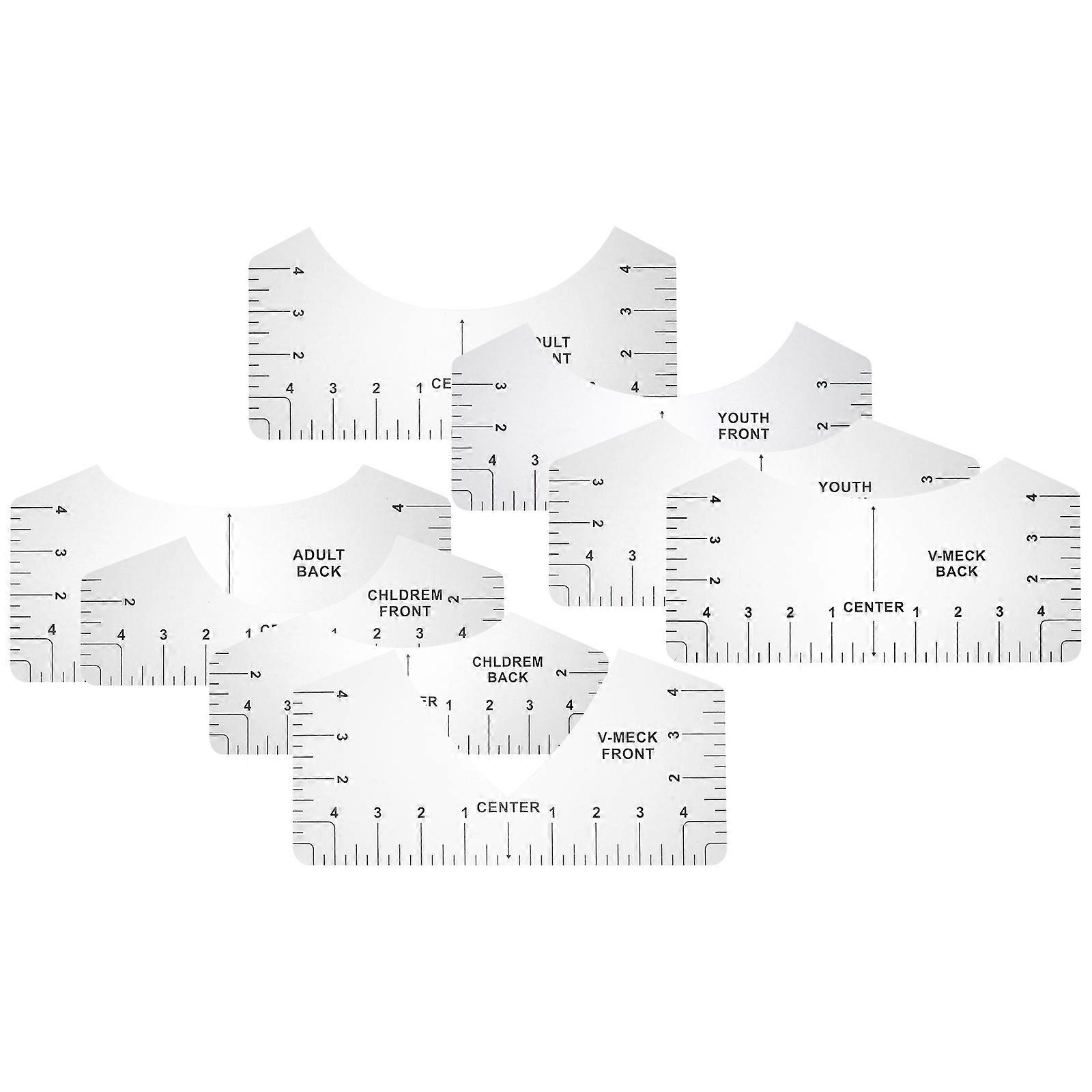 T-Shirt Measuring Tool Guide for T-Shirt Making 8Pcs Ruler Set