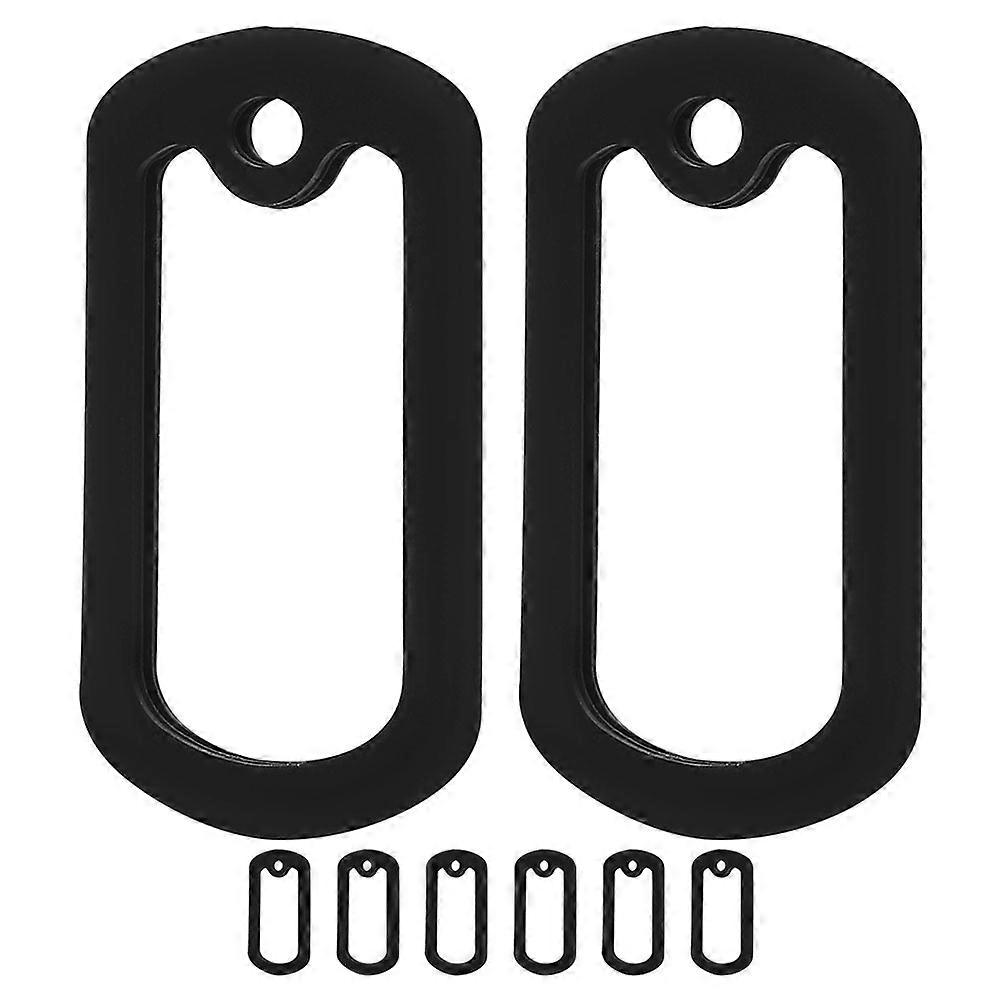 Square Dog Tag Silicone Protector For Pet Owners In Various Occasions 5.00X3.00X1.00CM Pet Tag Protection 8Pcs