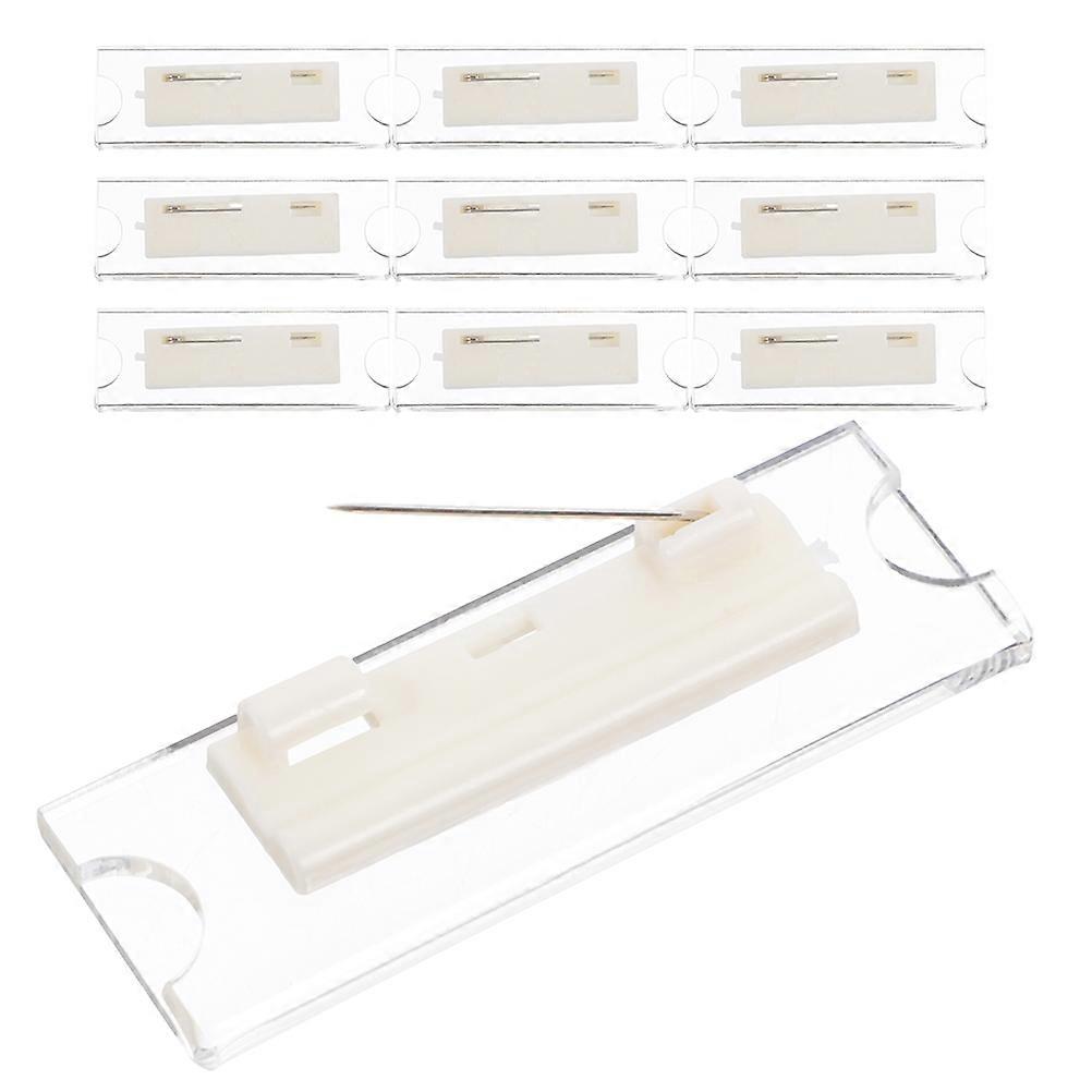 Transparent Acrylic and Iron Badge Holders for Work Practical Efficient 10pcs