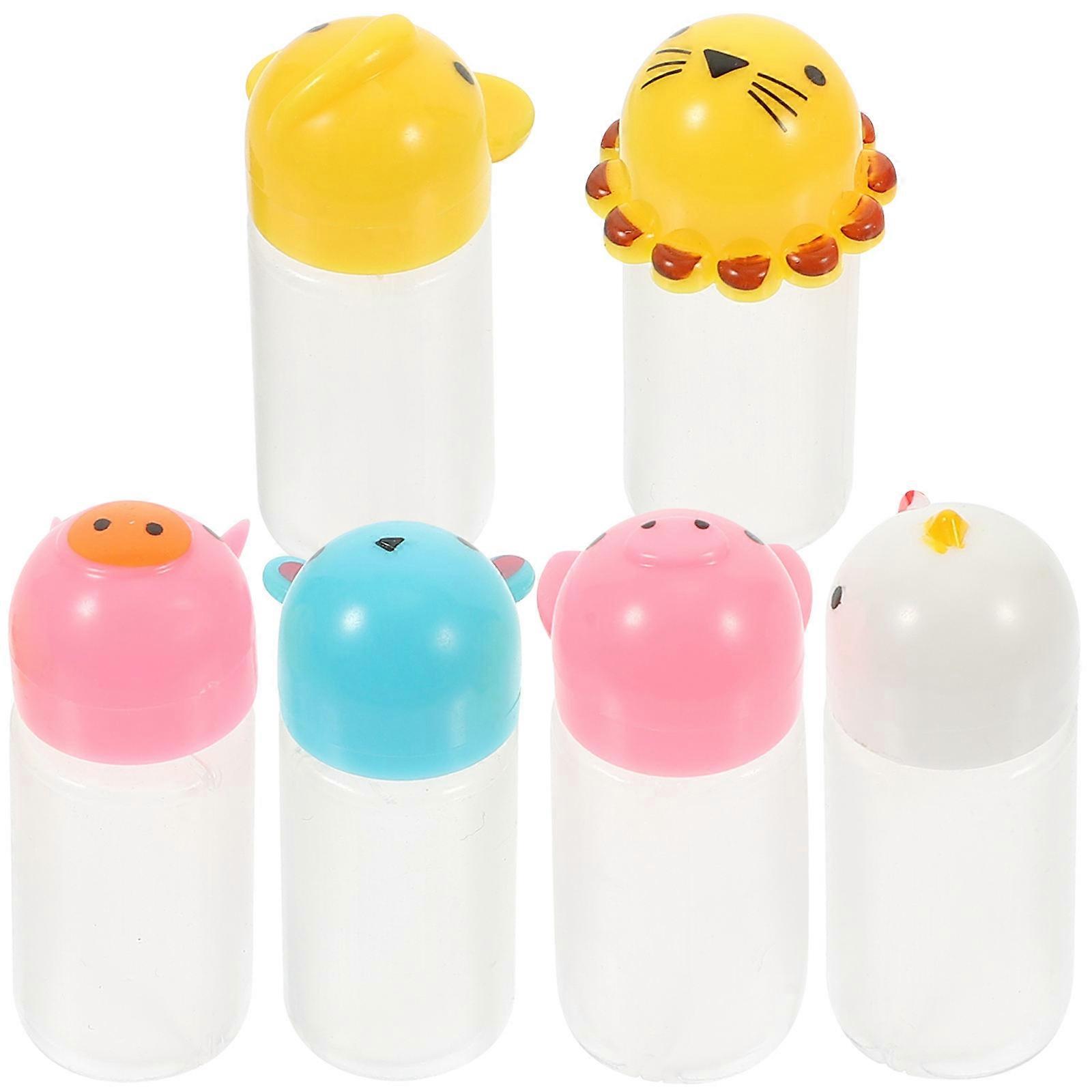 Condiment Squeeze Bottles Seasoning Bottle Kitchen Helper Mini Portable Design 1.6x0.6x0.6in Refillable 6Pcs