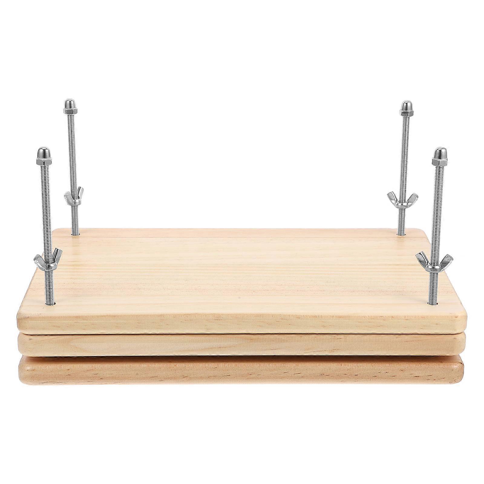 Wooden Book Press for Binding with Manual Paper Press Tool