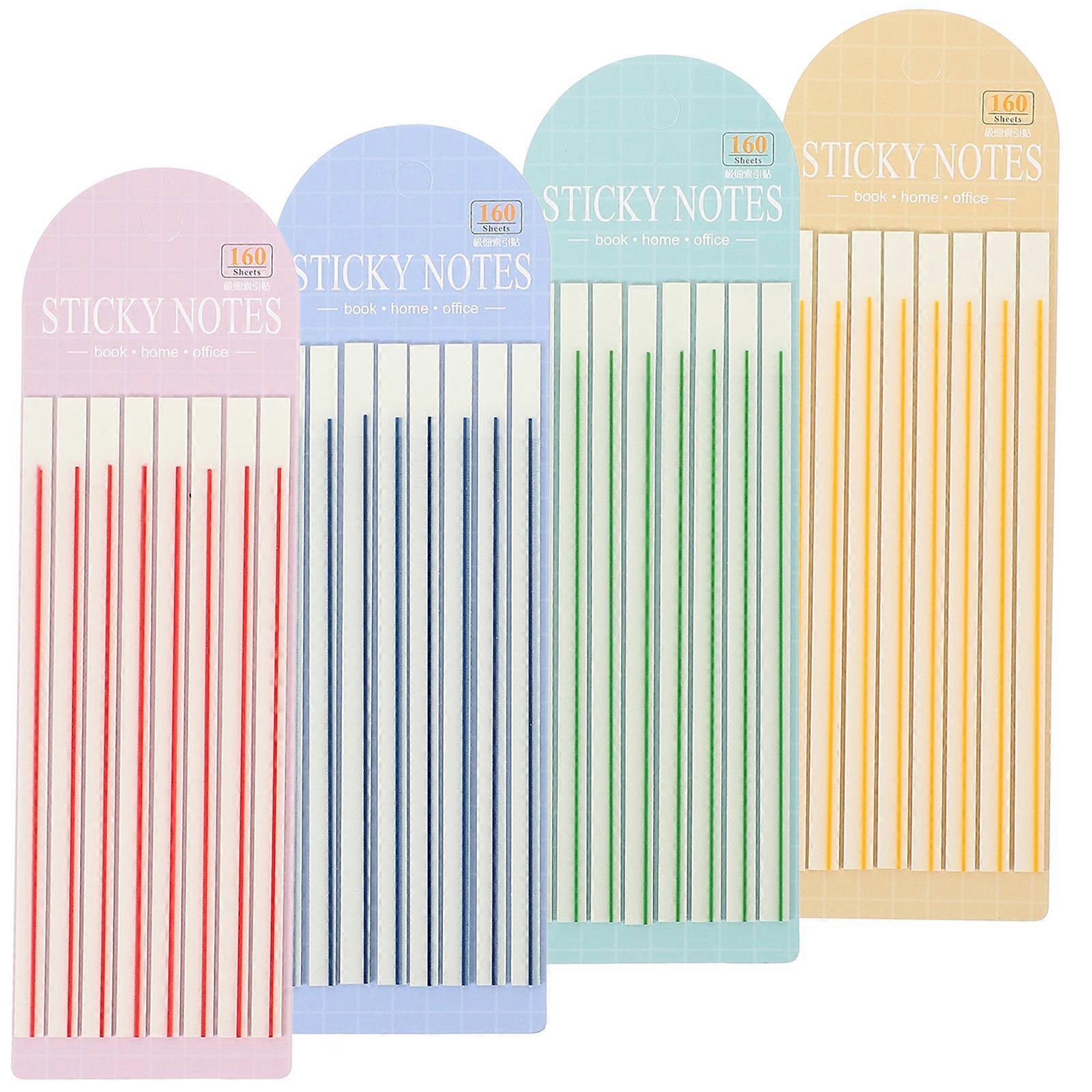 4 Books Highlighter Tapes Reading Strips Book Page Markers
