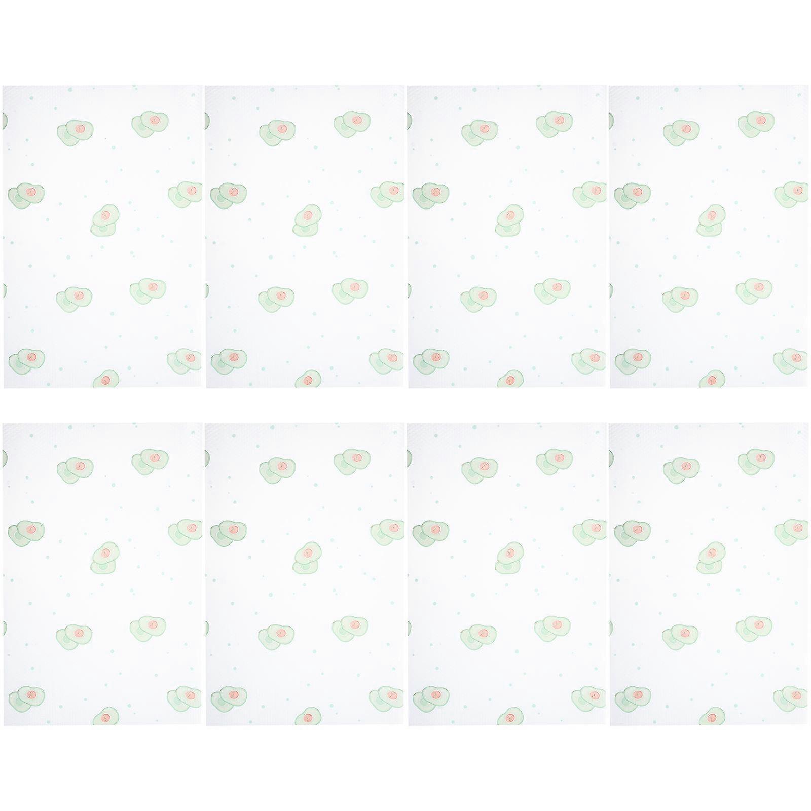 Fridge Shelf Mats EVA Material Antislip Design For Hotel Use Vegetable Compartments 8Pcs