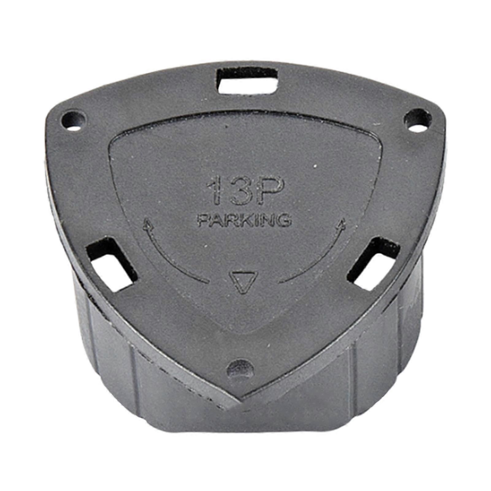 Trailer Plug Holder 13-Pin Cover Dustproof Trailer Wiring Harness Plug Protector Black