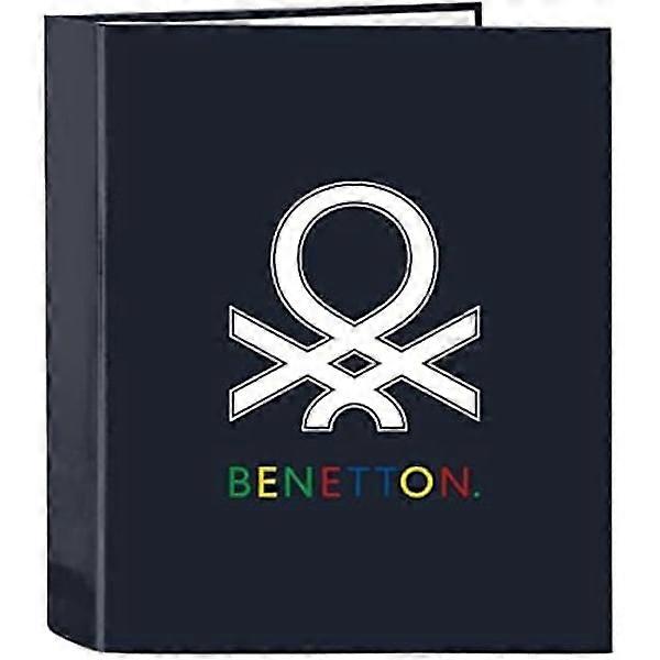 BENETTON Sixties 4-ring Folio Binder Ideal for children of all ages, comfortable and versatile, quality and navy blue