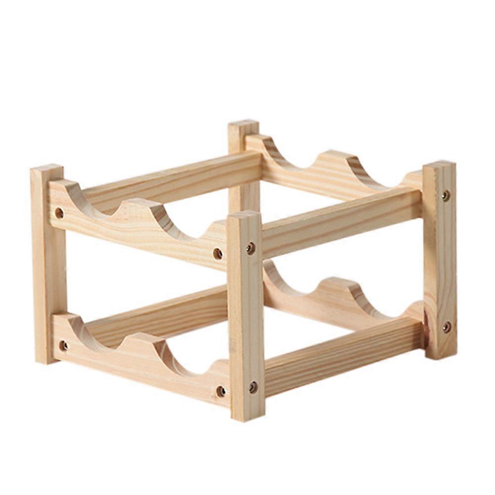 Glass Bottles Holders Rack Simple Home Decor Ivory 9.4×8.8×6.5in Organization 1Set