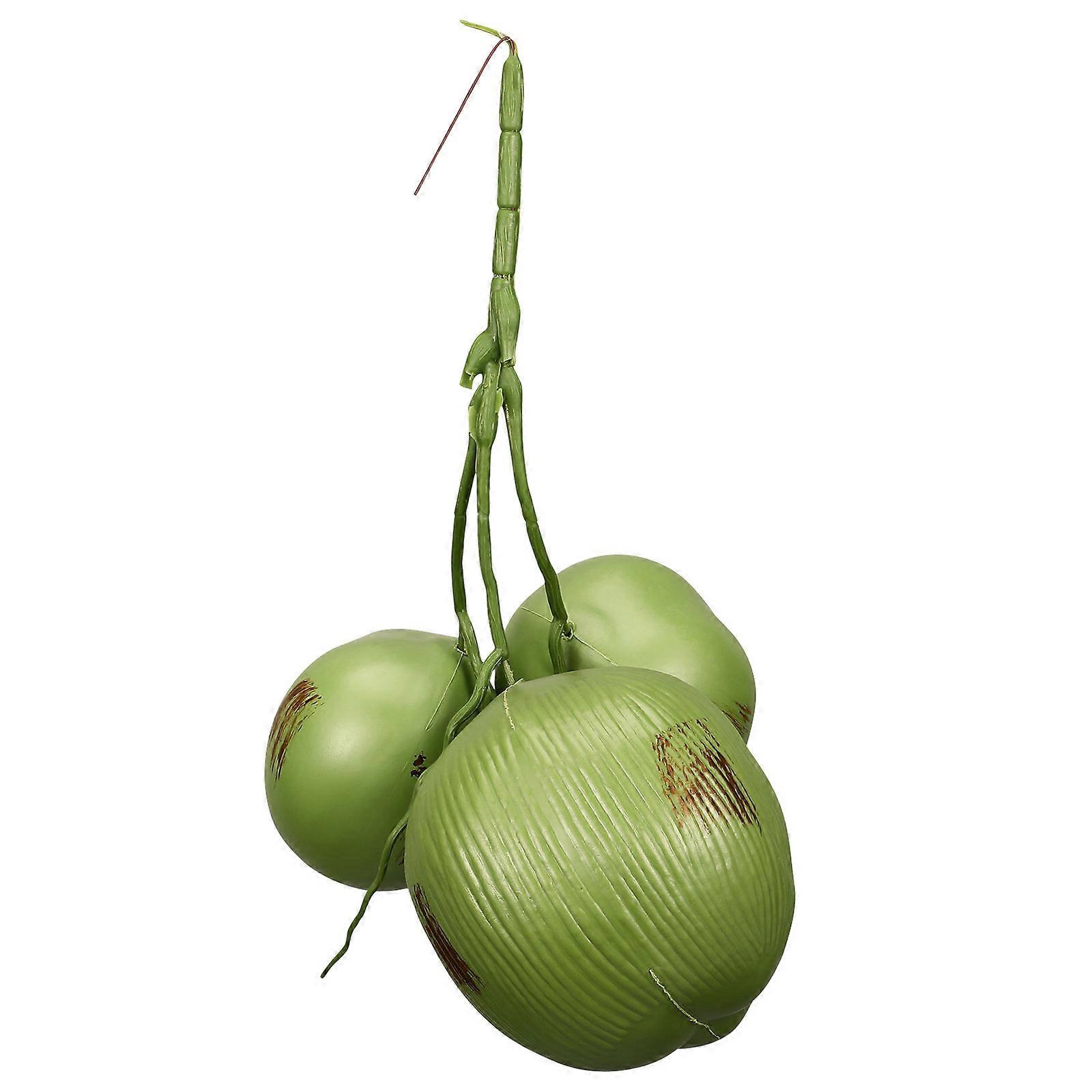 Realistic Artificial Coconut Fruit Decor, Lightweight Simulation Coconuts for Tropical & Farmhouse Theme Parties, Creative Photography Props,