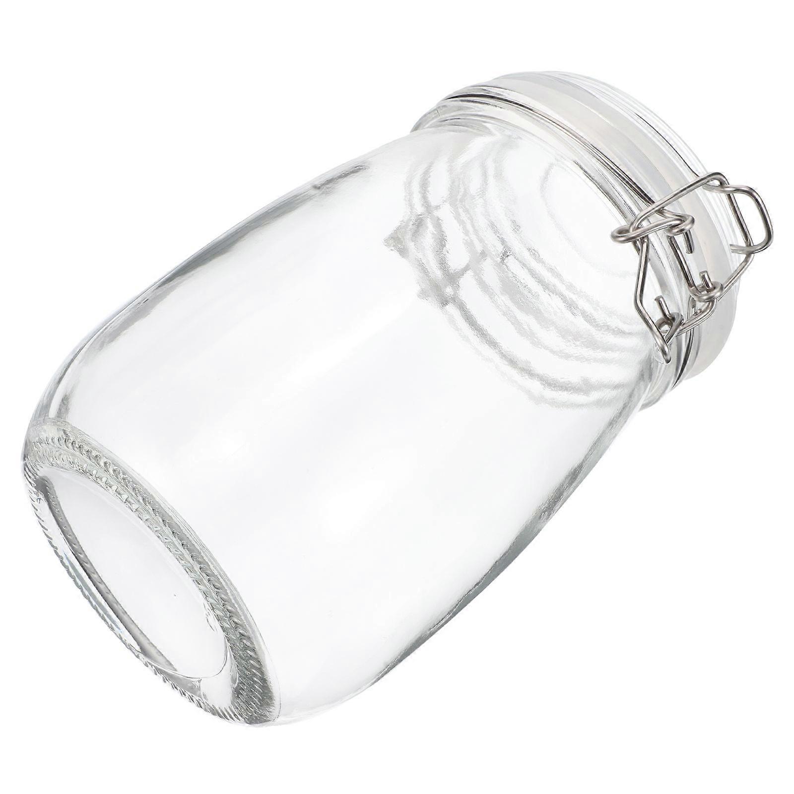 Transparent Glass Storage Jar with Large Capacity 1000ml Perfect for Home Use Dry Food Container