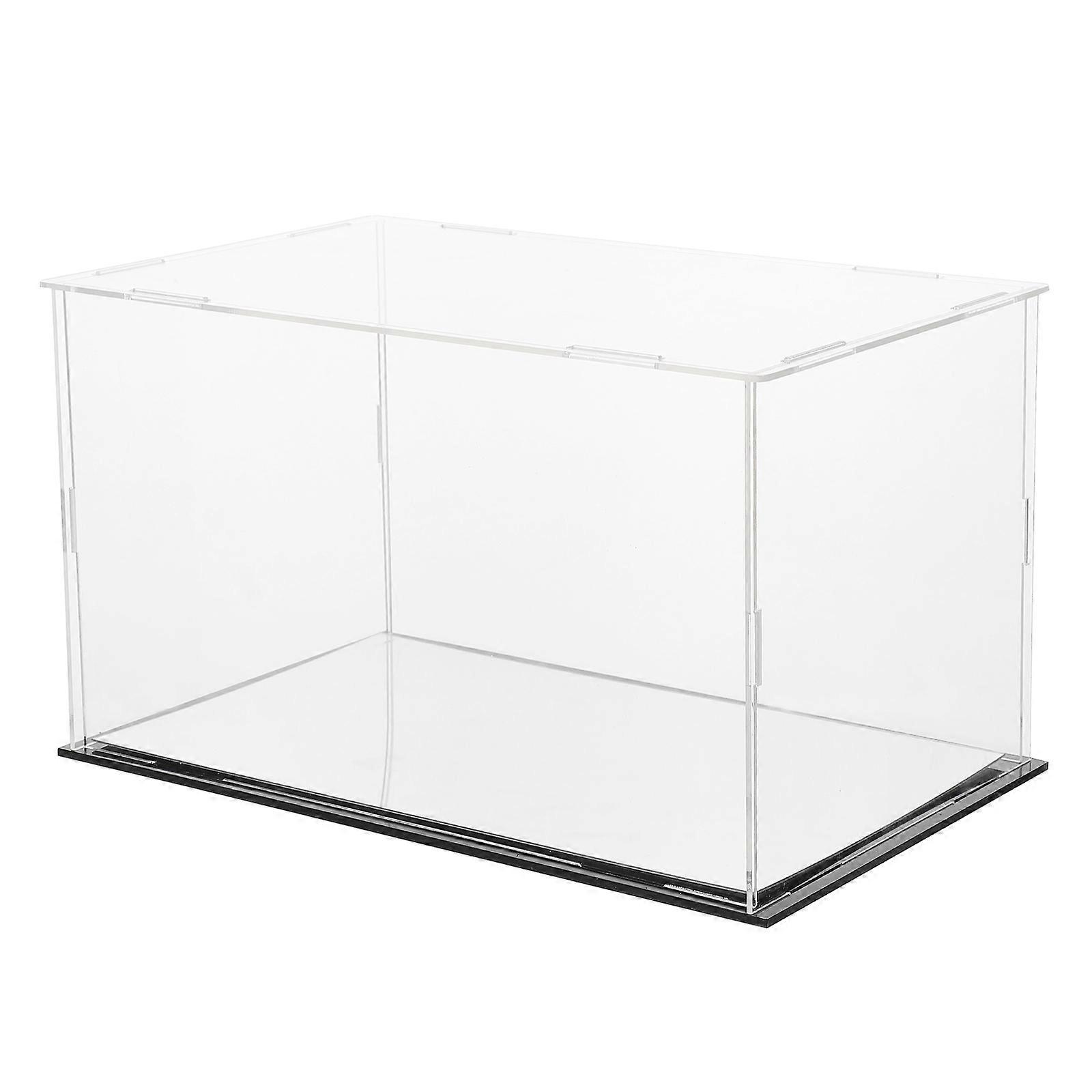 1pc Acrylic Display Box Storage Case with Mirror Base for Model Show