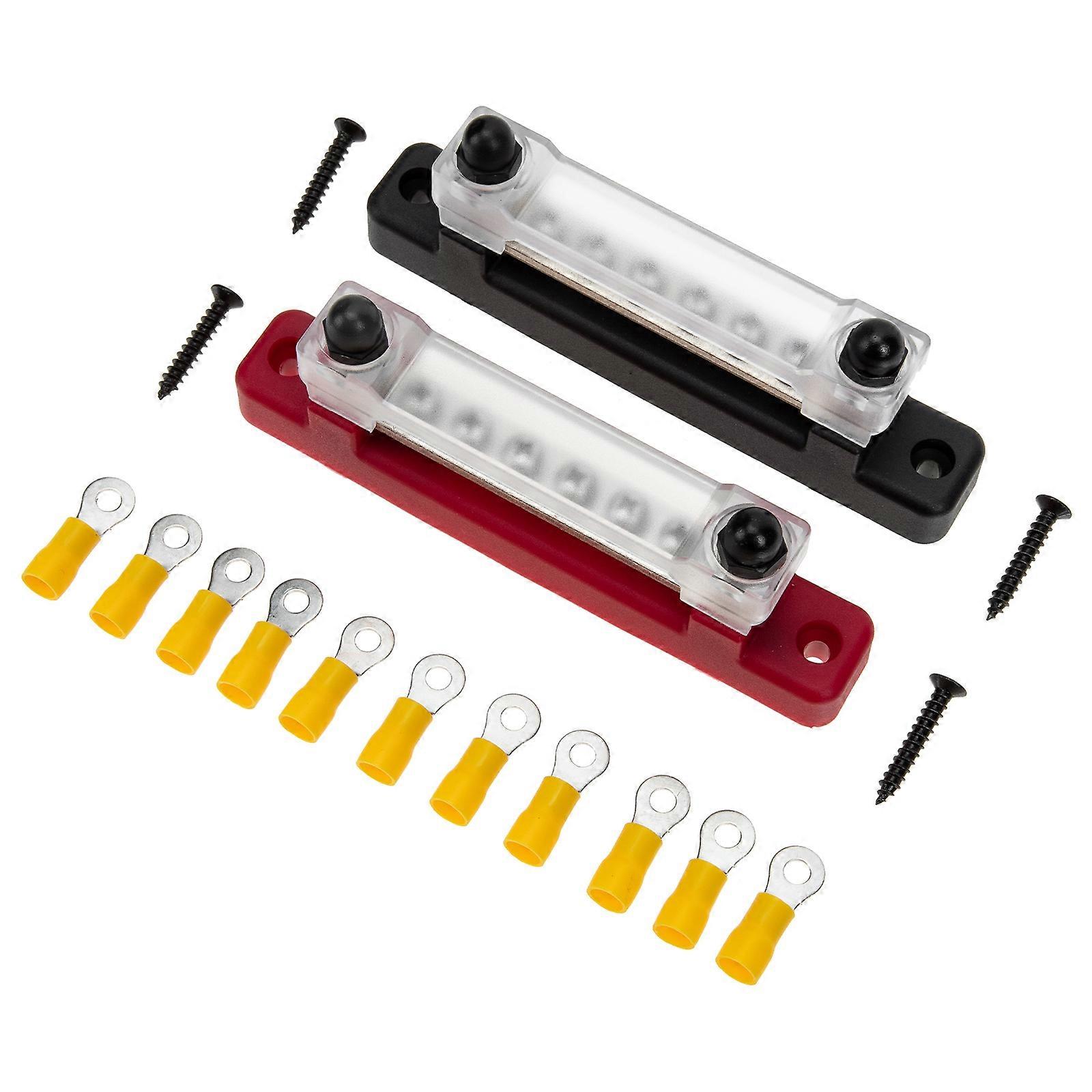 Car Terminal Block Power Distribution Strip For Trucks Outdoor Use 4 72X1 69X0 79In 1 Set