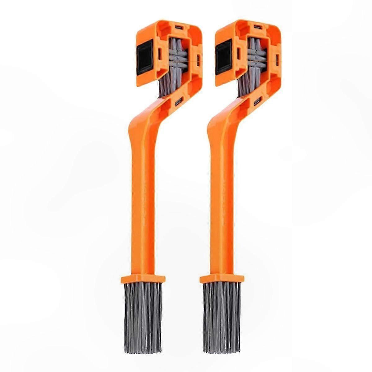 2-Pack Chain Brushes for Motorcycle Cleaning, Durable Outdoor Dirt Removal Tools