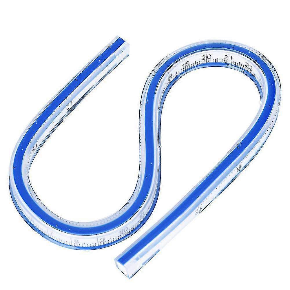 Flexible Plastic Drafting Curve Ruler - 30cm Geometric Measuring Tool for Drawing & Design Projects