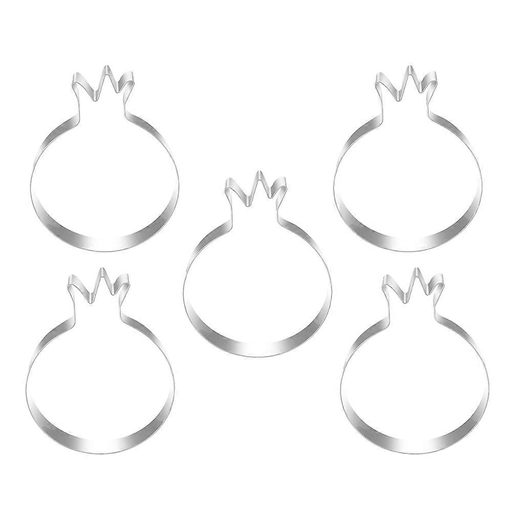 Pomegranate Cookie Mold Stainless Steel for Baking Use 5Pcs Cutter