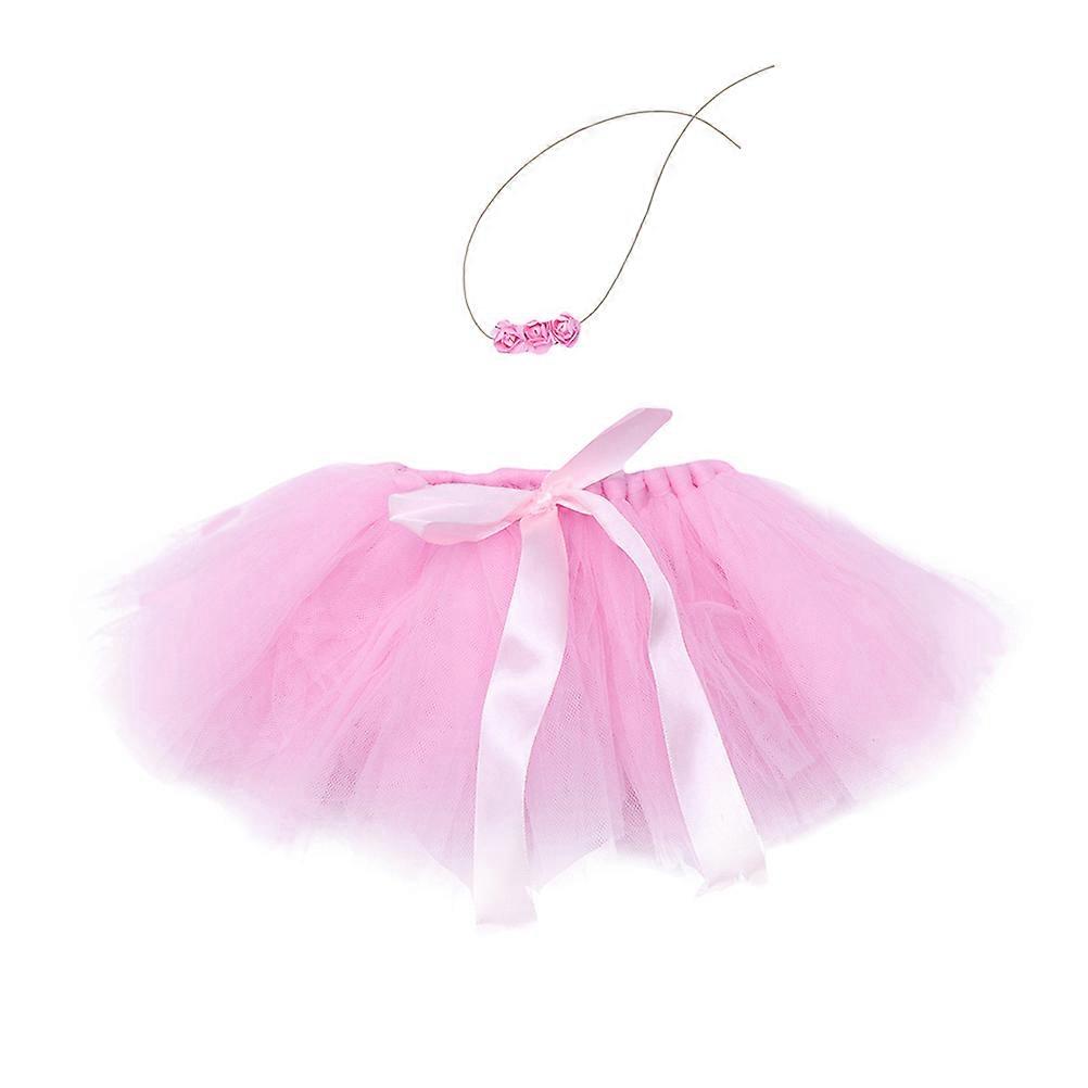 أطفال توتو تنورة طفل التصوير الفوتوغرافي زي كشكش القوس عقدة الملابس 17.5x12cm 1 مجموعة