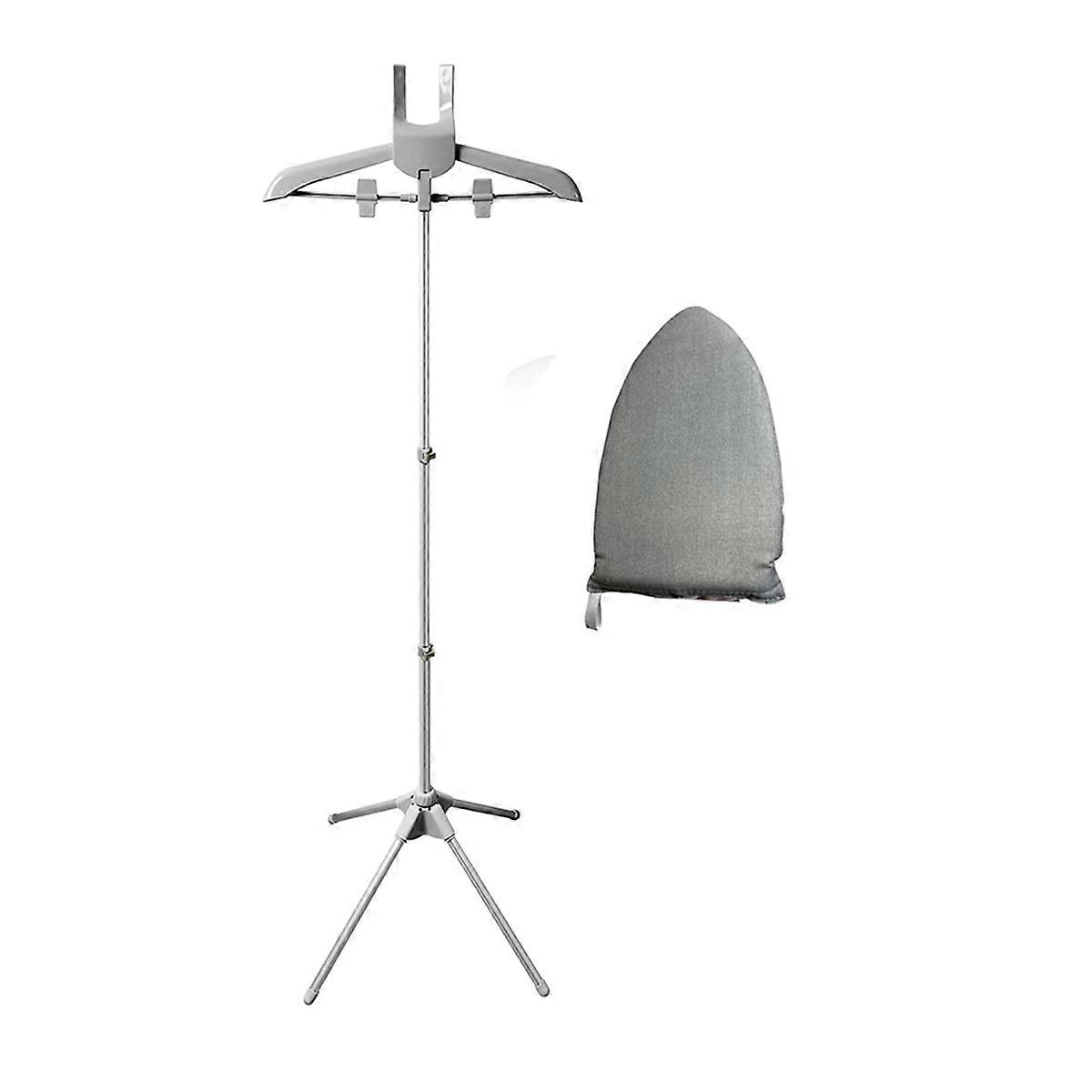 Foldable Garment Steamer Stand with Ironing Gloves for Clothes,Adjustable Steamer Rack with Two Cli
