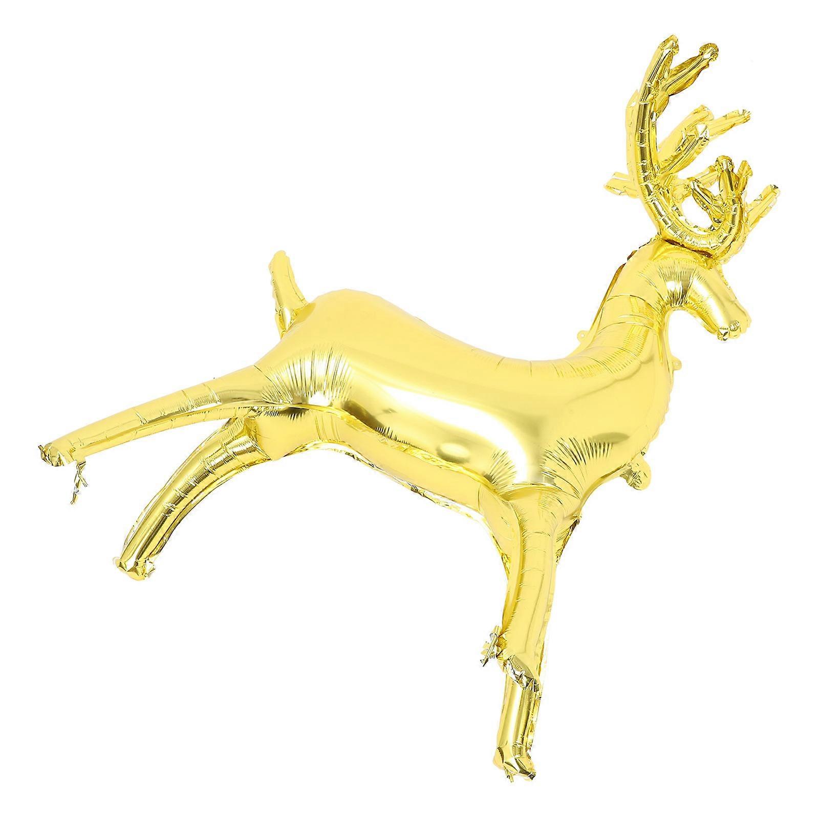 Large Christmas Inflatable Reindeer Balloon Decoration for Holiday Parties Foil Elk Design for Stable Indoor and Outdoor Xmas Display