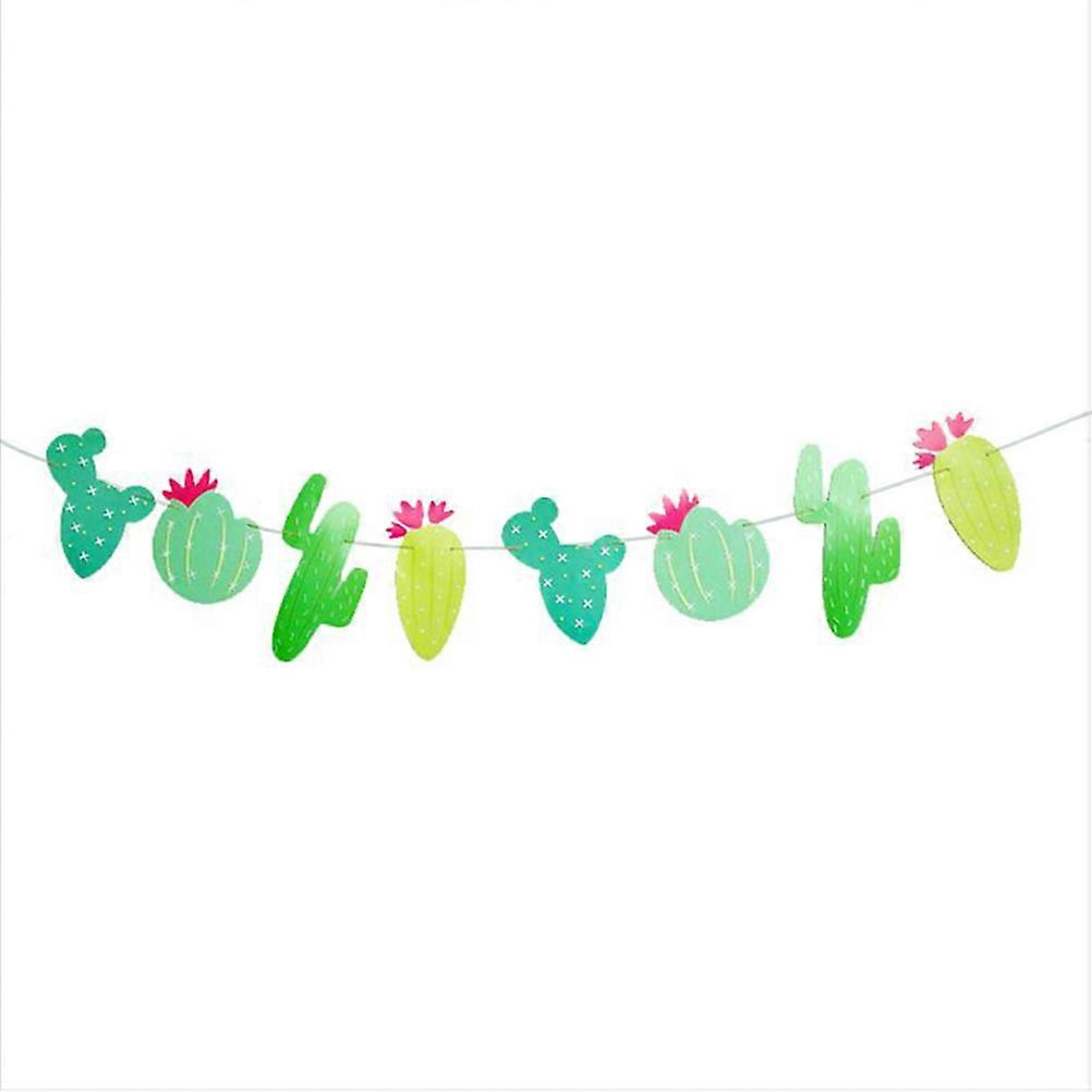 Mexico Cactus Banner Bachelor Party Banner Hen Party Birthday Garland Christmas Home Decor(Paper Printed Cactus Banner)
