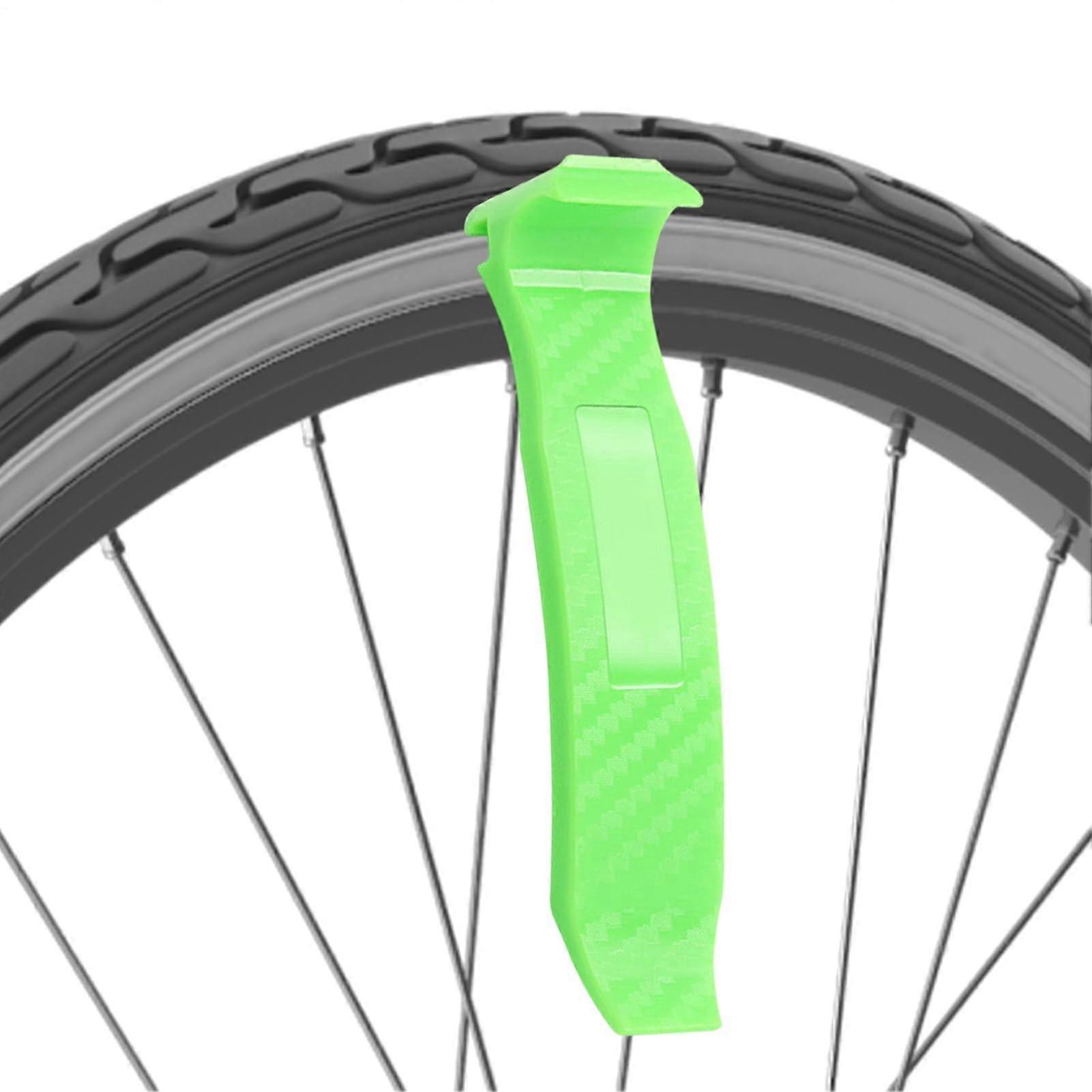 Tyre Lever for Cycling, Double Head Bicycle Tyre Change Tool, Portable Fluorescent Green Tyre Removal Accessory for Mountain Roads