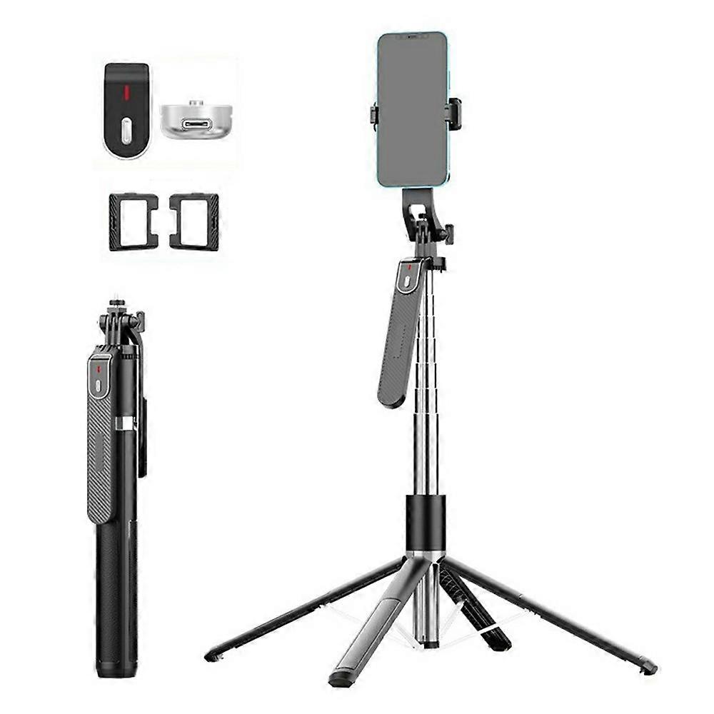 P180MAX Dual V2 Fill Light Phone Selfie Stick 2.2m Extendable Live Streaming Foldable 4-Leg Stand