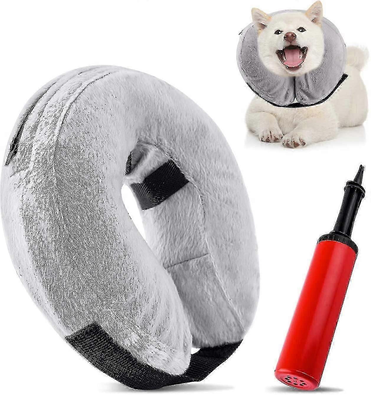 Small Dog Cat Inflatable Cone Recovery Collar Soft Puppy Pet Protective Collar