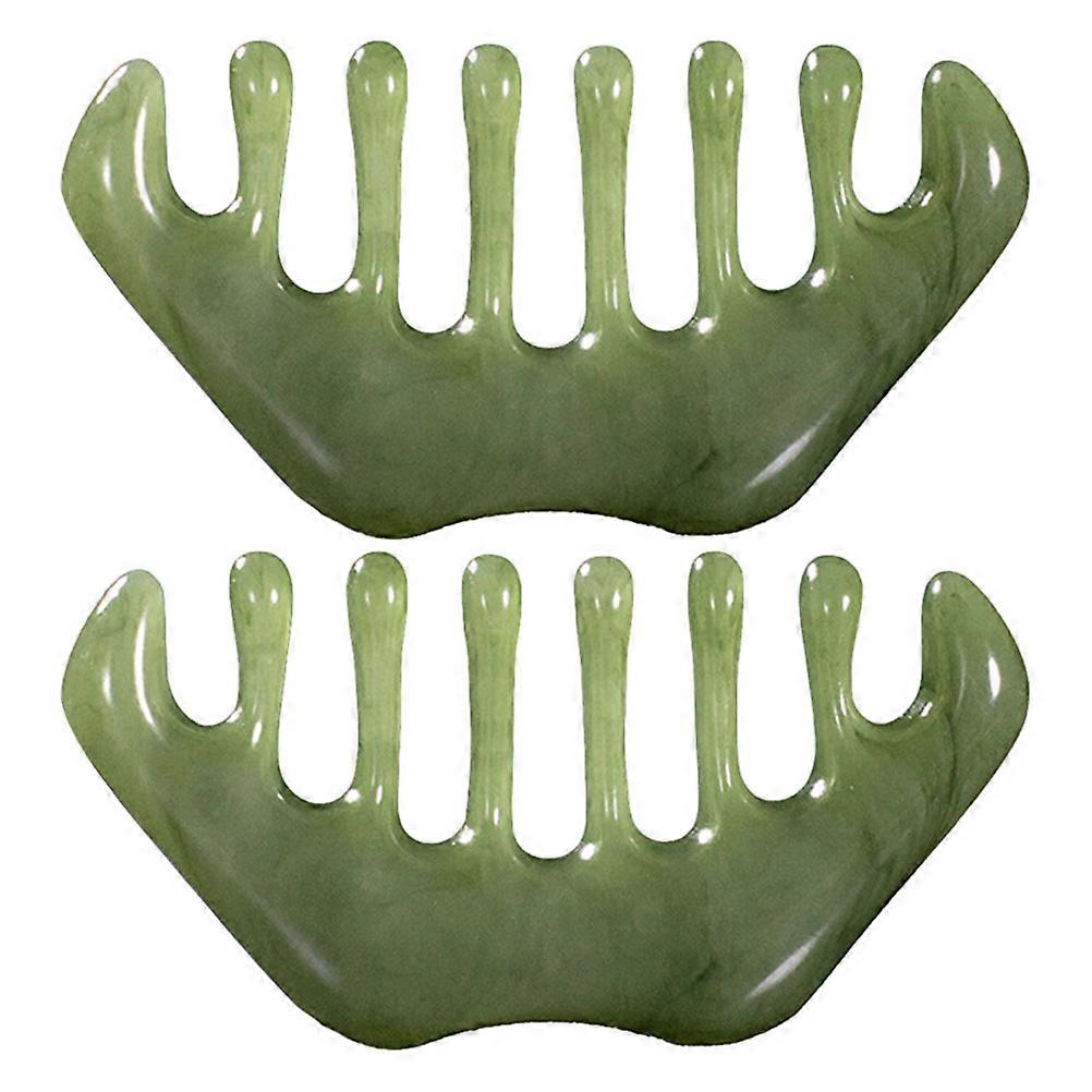 Multi-Functional Scalp Massage Comb 2Pcs For Head Perfect For Family Travel And Outdoor Use Green Color
