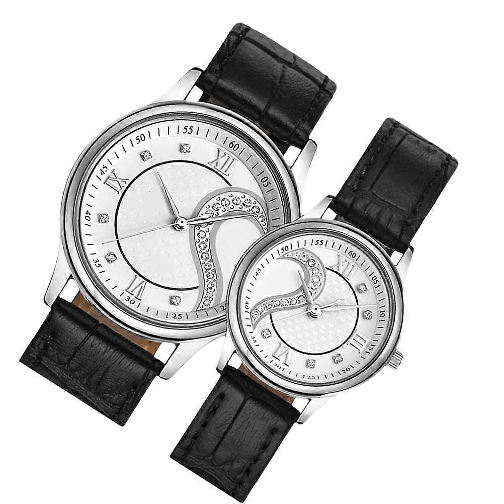 Simple Waterproof Couple Watch For Daily Use Elegant Design 1 Pair