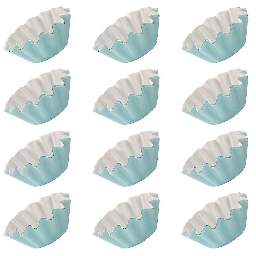 Decorative Cupcake Liners For Baking 50Pcs Blue Paper Baking Cups Excellent For Baking Events