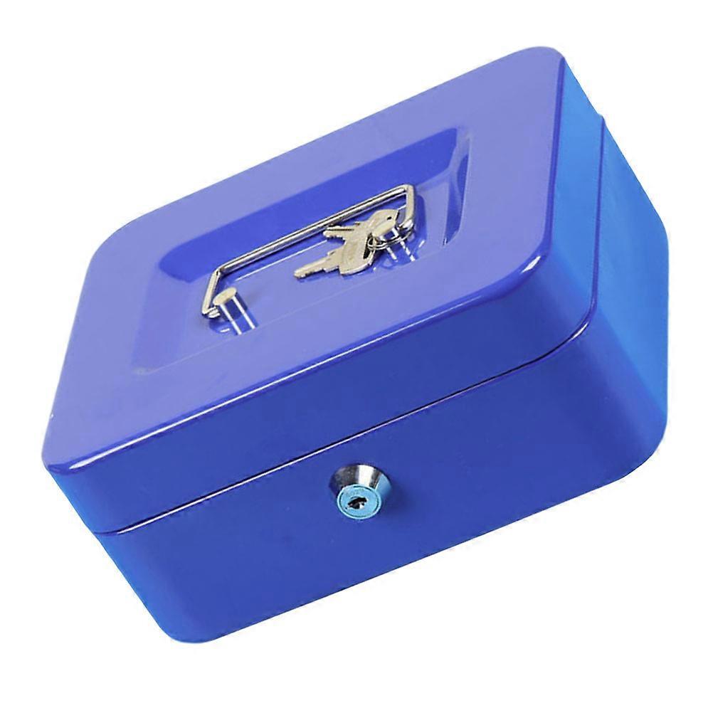 Portable Metal Cash Box With Locking Design For Home School Office Use And Festivals 7.86x6.29x3.54In 1Pack