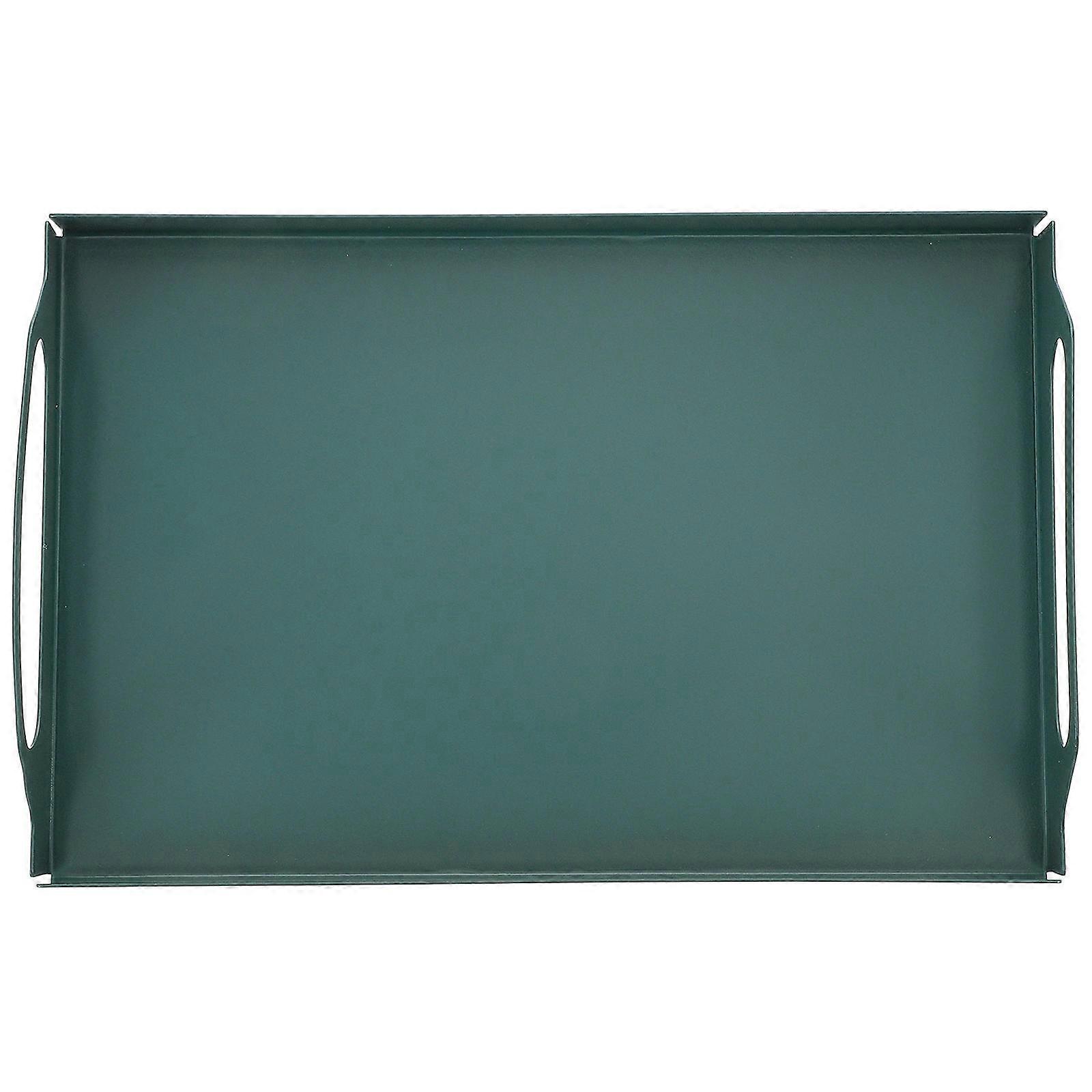 Decorative Serving Tray Coffee Table Accessory For Restaurant Use Rectangular Dark Pcs