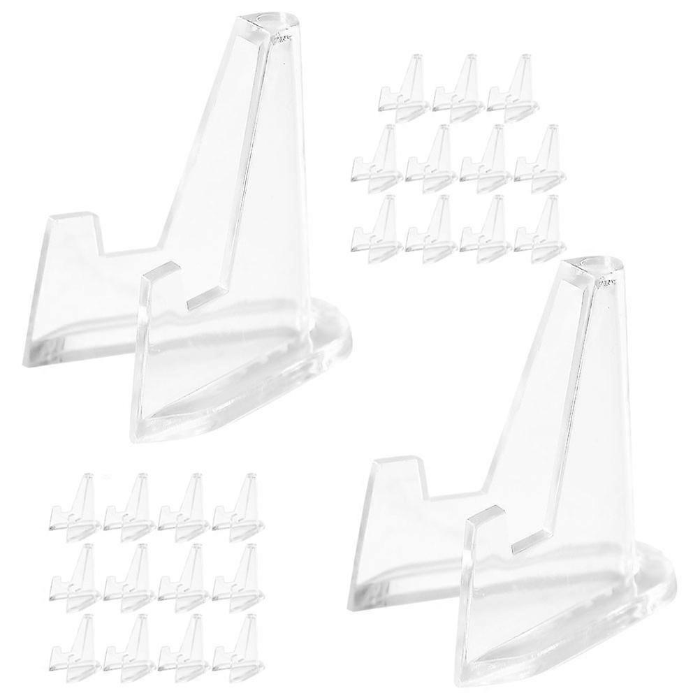Acrylic Coin Display Rack 25Pcs Mini Easel For Coin Enthusiasts Trade Show And Collectible Items