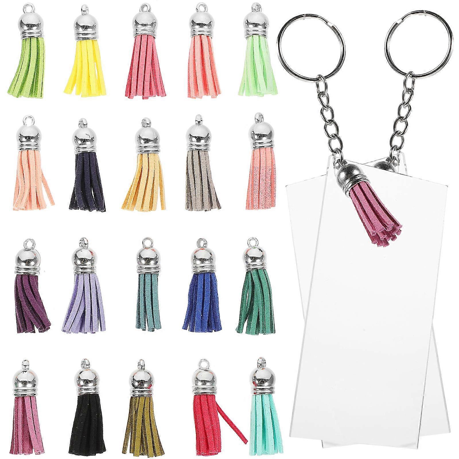 Blank Keychains DIY Keychain Pendant Room Decoration Distinctive Style 0.2X5X10CM 80Pcs