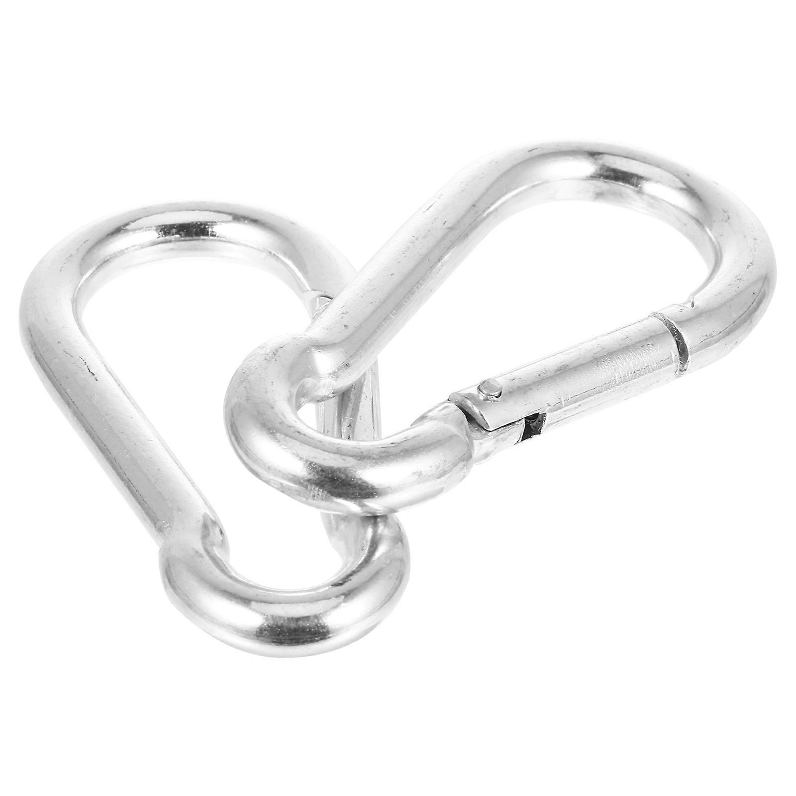 Connection Steel Buckle For Gym Use In Silver Suitable For Fitness Enthusiasts Available As 2Pack For Daily Fitness Activities