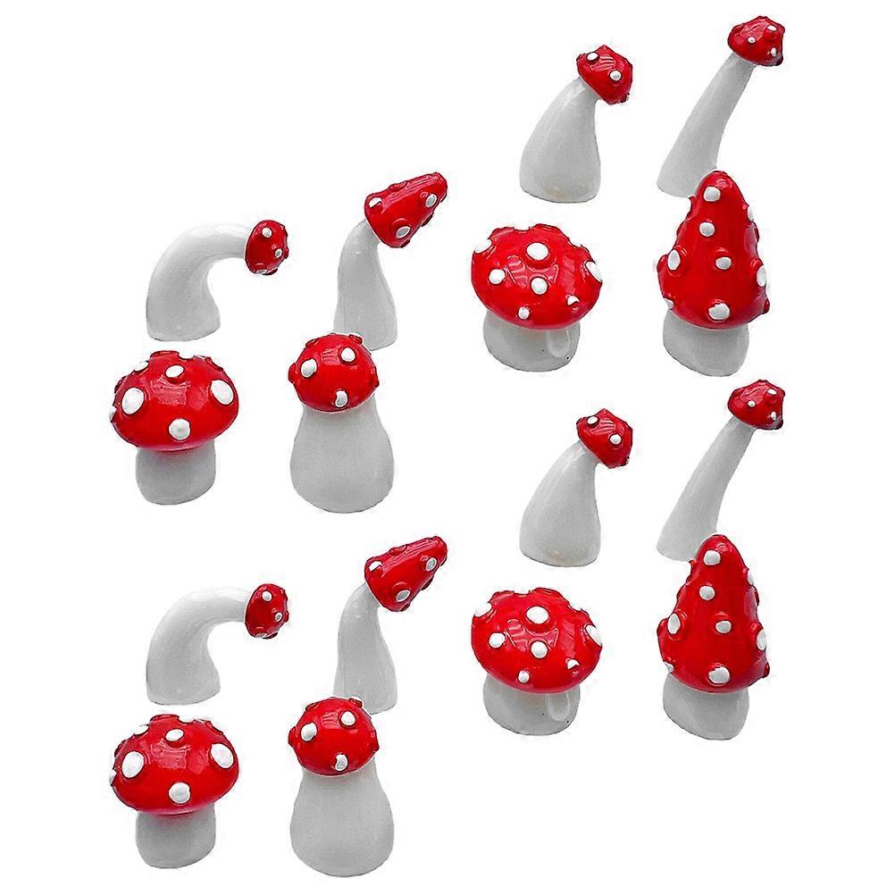 16Pcs Glow In The Dark Mushroom Decoration For Garden Atmosphere With Micro Landscape Style Ideal For Home Users And Landscape Designers